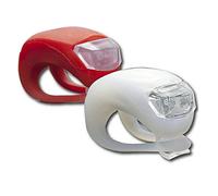 XYZ1 2 LED SILICONE MOUNTAIN BIKE BICYCLE FRONT REAR LIGHTS SET PUSH CYCLE LIGHT CLIP