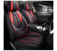 XYZASC car seat covers are suitable for VW Voyage Tiguan T-ROC T-Cross Touareg Taigo Fox CrossFox Jetta car protective covers/accessories,Black and Red