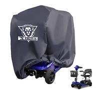 XYZCTEM Mobility Scooter Storage Cover,Heavy Duty 420D Polyester Oxford Waterproof,Durable, UV, Water Resistant Covers with Storage Bag & Protective Reflective Strip(Grey,56 inch Length)