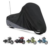 XYZCTEM Motorcycle Cover for Touring Models Harley Davidson Road King Road Glide Street Glide Electra Glide Low Rider-ST Indoor & Outdoor All Weather Protect from Dust Sunlight Rain, Black