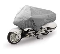 XYZCTEM Touring Motorcycle Half Cover, Outdoor Waterproof Protection from Dust Dirt Rain Sun Rays, for Touring Models Road King Street Glide Road Glide and More, Grey