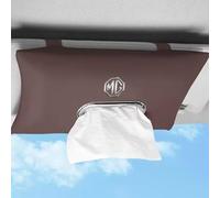 XYZNB Car tissue box, sunshade seat backrest suspension tissue box, car Armrest Tissue Holder. For MG Astor, Comet EV, Cyberster, ES5, Gloster,Brown