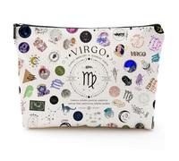 XYZONE Cosmetic Bag, Zodiac Themed Travel Makeup Bags, Birthday Gifts for Women & Astrology Lovers, As shown in the picture, Virgo