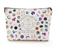 XYZONE Cosmetic Bag, Zodiac Themed Travel Makeup Bags, Birthday Gifts for Women & Astrology Lovers, As shown in the picture, Sagittarius
