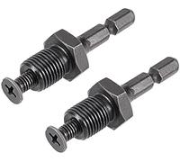 XYZOOM to 1/2-Inch Thread Hex Shank Keyless Drill Chuck Adapter 2pcs(cf5ae b2961 332c3 55368 aefff cb693