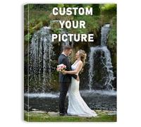 xzartdiy Custom Canvas Personalised Photo Prints, Customised Canvas Pictures for Wall Art Decor, Gifts for Family Women Men Baby Pet Birthday Home Office Photos Printing, 12x16 inch