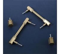 XZAVTKLW Gold Brass Hexagon Handles for Kitchen Storage Cabinet Open Cabinet Furniture Hardware 128mm 1Pcs(C-0806-128mm)