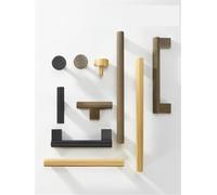 XZAVTKLW Solid Brass Linear Long T-bar Furniture Wardrobe Drawer Handles Pull Closet Bars Square Feet 1Pcs(CH052-BLK-192214)