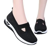 Xzbling Women Orthopedic Casual Shoes Breathable Soft Sole Orthopedic Walking Shoes Women Orthopedic Walking Sneaker Lightweight Athletic Walking Shoes Black