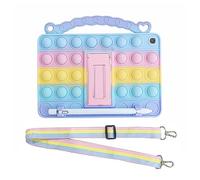 XZC Push Pop Fidget Case for Samsung Galaxy Tab A 10.1 (2019) SM-T510/T515 Kids Shockproof Tablet Cover with Pencil Holder Hand Strap Carrying Strap Kickstand (Samsung Galaxy Tab A 10.1)
