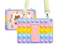 XZC Push Pop Fidget Toys Case for Samsung Galaxy Tab Advanced 2 10.1" SM-T583 Silicone Shockproof Tablet Cover with Fold Kickstand and Lanyard (for Samsung Galaxy Tab Advanced 2 10.1")