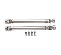 Xzcvalimn 2 Pcs RC Drive Shaft Stainless Steel M4 for 1/10 RC Crawler, Compatible with Axial SCX10 II, Universal Cross Knuckle Design with Six - Tooth Spline for High Torque Transmis (139mm)