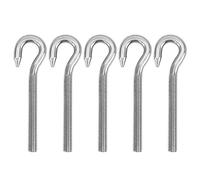 Xzcvalimn 5Pcs Stainless Steel Screw Hook, High Hardness Cup Hook for Mechanical Equipment Home Use, Durable Non - Rusting Threaded Eye Hook with Smooth Polished Finish (M10)