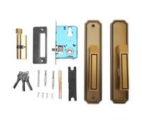 Xzcvalimn Bronze Door Handle Lever, Entry Door Handle with Lock, Pure Copper Core Silent Operation Lever, Split Structure Design for Enhanced Security, Durable Stainless Steel Construction f