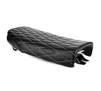 Xzcvalimn Motorcycle PU Leather Vintage Cafe Racer Seat, Flat Saddle Cushion for CG125 GN CG CB400SS, Durable PU Leather with Soft Sponge, and Washable, Anti - (Black Upper: 84661 3K000HZ, 84661