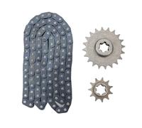 Xzcvalimn T8F 20T 11T Sprocket Chain Kit, T8F Drive Chain Set, Steel Construction for Smooth Power Transfer, 116 Links T8F Chain with 20T and 11T Sprockets for Karting Mini Motorcycle Off Ro
