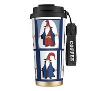 XZDAL 316 Stainless Steel WitchingHour Coffee Cup Black with Lid and Straw for Office and Sports