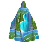XZDAL Adult An island in the Sea Hooded Cloak Cape for Halloween Cosplay Masquerade Party Costume