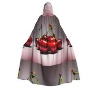 XZDAL Adult Chilean cherries Hooded Cloak Cape for Halloween Cosplay Masquerade Party Costume