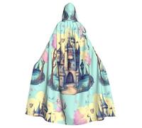 XZDAL Adult Fairytale Castle Hooded Cloak Cape for Halloween Cosplay Masquerade Party Costume