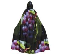 XZDAL Adult Fresh Grapes Hooded Cloak Cape for Halloween Cosplay Masquerade Party Costume