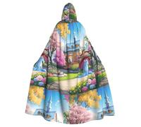 XZDAL Adult Unicorn Fairy Tale Hooded Cloak Cape for Halloween Cosplay Masquerade Party Costume