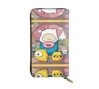 XZDAL Adventure Plan Fashionable Leather Long Clutch Wallet with Card Slots, Cash Pocket, and Zippered Coin Section