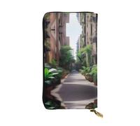 XZDAL aUrban Jungle Fashionable Leather Long Clutch Wallet with Card Slots, Cash Pocket, and Zippered Coin Section