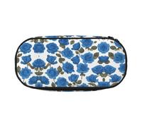 Xzdal Beautiful Blue Roses Printed Pencil Bag for Storing Stationery Or Cosmetics, Catering to Diverse Storage Needs