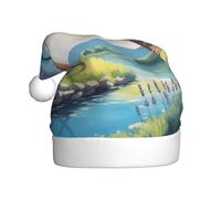 XZDAL beautiful river windmill Adult Christmas Hat Plush Holiday Party Costume Accessory for Festivals and Events