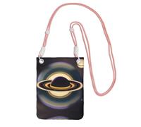 XZDAL Beautiful Saturn Crossbody Mobile Phone Bag Pink for Women, Fashionable and Adjustable, Lightweight for Daily Use