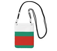 XZDAL Bulgarian Flag Crossbody Mobile Phone Bag Black for Women, Fashionable and Adjustable, Lightweight for Daily Use