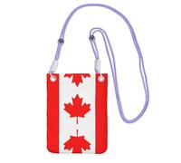 XZDAL Canadian flag Crossbody Mobile Phone Bag Purple for Women, Fashionable and Adjustable, Lightweight for Daily Use