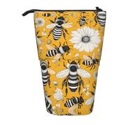XZDAL Cartoon bee Pencil Case with Expandable Design, Portable and Lightweight Storage for Stationery, Small Items