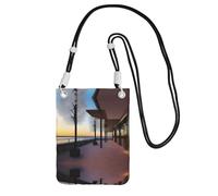 XZDAL ChillingChills Crossbody Mobile Phone Bag Black for Women, Fashionable and Adjustable, Lightweight for Daily Use