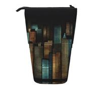 XZDAL City Lights Pencil Case with Expandable Design, Portable and Lightweight Storage for Stationery, Small Items