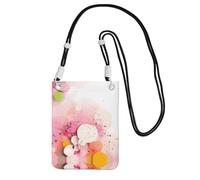 XZDAL Color fragment paper Crossbody Mobile Phone Bag Black for Women, Fashionable and Adjustable, Lightweight for Daily Use