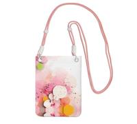 XZDAL Color fragment paper Crossbody Mobile Phone Bag Pink for Women, Fashionable and Adjustable, Lightweight for Daily Use