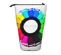 XZDAL Colored Crayon Circles Pencil Case with Expandable Design, Portable and Lightweight Storage for Stationery, Small Items