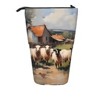 XZDAL Cute Farm Animals Pencil Case with Expandable Design, Portable and Lightweight Storage for Stationery, Small Items