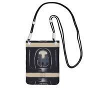XZDAL DarkDelights Crossbody Mobile Phone Bag Black for Women, Fashionable and Adjustable, Lightweight for Daily Use