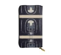 XZDAL DarkDelights Fashionable Leather Long Clutch Wallet with Card Slots, Cash Pocket, and Zippered Coin Section