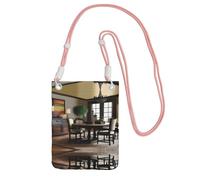 XZDAL DreadfulDecor Crossbody Mobile Phone Bag Pink for Women, Fashionable and Adjustable, Lightweight for Daily Use