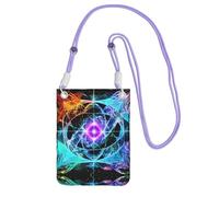 XZDAL Eight Dimensional Space Crossbody Mobile Phone Bag Purple for Women, Fashionable and Adjustable, Lightweight for Daily Use