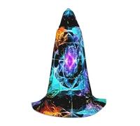 XZDAL Eight Dimensional Space Hooded Cape S For Teenagers Long Cloak Costume Cosplay Masquerade Carnival Party