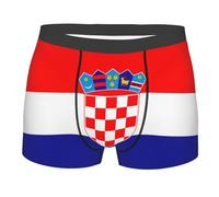 XZDAL Fashion Republic of Croatia flag Men Boxer Briefs L with Breathable Stretch, Comfortable Space Capsule Design Black