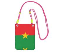 XZDAL Flag of Burkina Faso Crossbody Mobile Phone Bag Fuchusia for Women, Fashionable and Adjustable, Lightweight for Daily Use