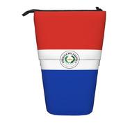 XZDAL Flag of Paraguay Pencil Case with Expandable Design, Portable and Lightweight Storage for Stationery, Small Items