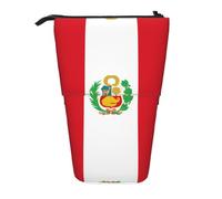 XZDAL Flag of Peru Pencil Case with Expandable Design, Portable and Lightweight Storage for Stationery, Small Items