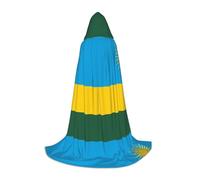 XZDAL Flag of Rwanda Hooded Cape L For Teenagers Long Cloak Costume Cosplay Masquerade Carnival Party